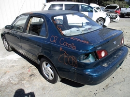 2002 TOYOTA COROLLA LE TEAL 1.8L AT Z15053